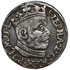 Stefan Batory, Trojak Olkusz 1584 - inicjały GH