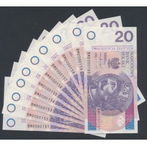 20 zł 2016 BM - 0000151 do 160 (10szt)