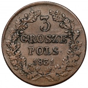 November Uprising, 3 pennies 1831 KG