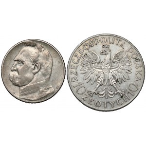 Traugutt and Strzelecki 5 and 10 gold 1933-1934 (2pc)