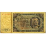 DRUCKFEHLER 20 Zloty 1948 - die Hauptvorderseite wurde im Negativ gedruckt