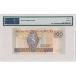 200 złotych 1994 - AA - efektowny BŁĄD NUMERATORA - brak farby