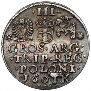 Sigismund III Vasa, Trojak Kraków 1601 - left
