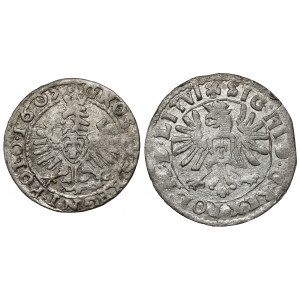 Sigismund III Vasa, Cracow 1607 and Vilnius 1610 penny (2pcs)