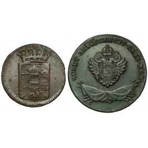 Szeląg Smolnik 1774 i 1 grosz 1794 Galicji i Lodomerii (2szt)