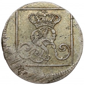 Poniatowski, Grosz srebrny 1766 F.S. - bez napisu - rzadki