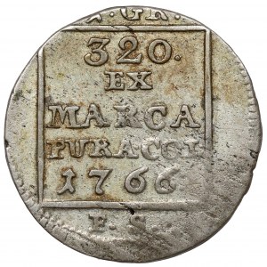 Poniatowski, Silver penny 1766 F.S. - no inscription - rare