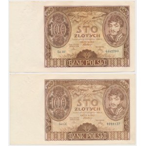 100 gold 1934 - Ser.AV and C.E. (2pc)