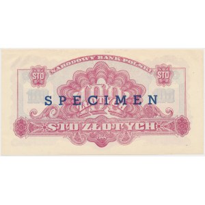 100 złotych 1944 ...owe - nadruk SPECIMEN / 25 lat NBP