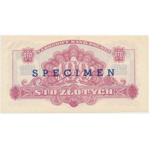 100 zloty 1944 ...owe - SPECIMEN imprint / 25 years of NBP