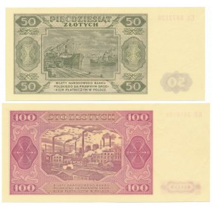 50 and 100 zloty 1948 - Collector's Patterns (2pcs)