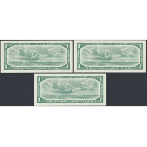 Kanada, 1 Dollar 1954 (3Stück)
