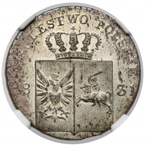 Powstanie Listopadowe, 10 groszy 1831 KG - łapy proste