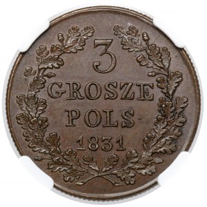 Novemberaufstand, 3 Pfennige 1831 KG