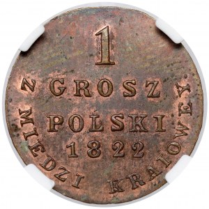 1 grosz 1822 IB z MIEDZI KRAIOWEY - nowe bicie
