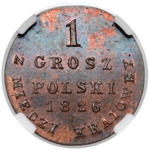 1 grosz 1826 IB z MIEDZI KRAIOWEY - RZADKOŚĆ
