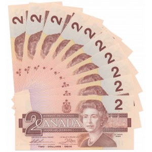 Kanada, 2 Dollars 1986 - Satz (10Stück)