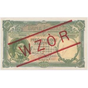 5.000 złotych 1919 - WZÓR - wysoki nadruk