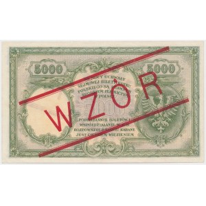 5.000 złotych 1919 - WZÓR - wysoki nadruk