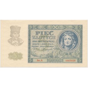 5 złotych 1940 - Ser.A