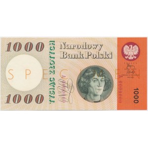 1,000 zloty 1965 - SPECIMEN - A