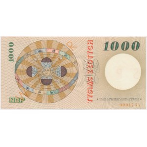 1,000 zloty 1965 - SPECIMEN - A