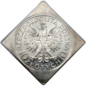 KLIPA 10 złotych 1933 Traugutt - LUSTRZANY - b.rzadka