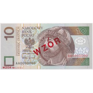 10 złotych 1994 - WZÓR - AA 0000000 - Nr 1421