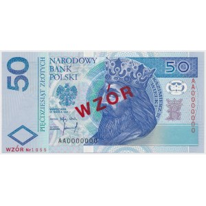 50 zloty 1994 - MODEL - AA 0000000 - No. 1055.