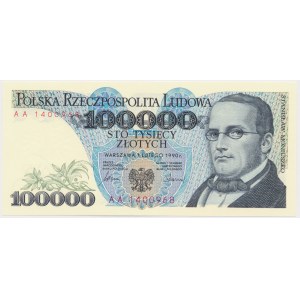 PLN 100.000 1990 - AA