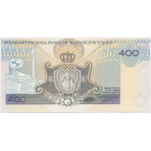 PWPW 400 złotych 1996 - WZÓR na awersie