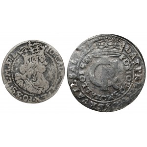 John II Casimir, the 1664 Sixpence and the 1665 Tymf (2pc)