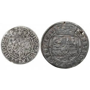 John II Casimir, the 1664 Sixpence and the 1665 Tymf (2pc)