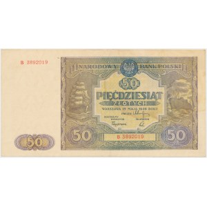 50 Zloty 1946 - Kleinbuchstabe