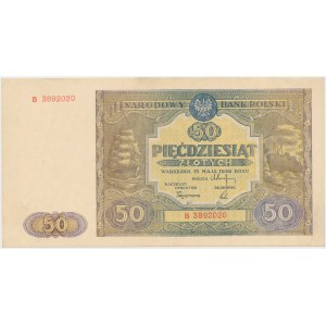 50 zloty 1946 - small letter