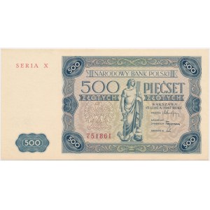 500 Zloty 1947 - X