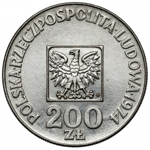 Destrukt 200 złotych 1974 XXX lat PRL - ODWROTKA