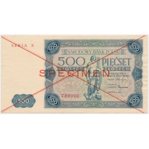 500 złotych 1947 - SPECIMEN - X 789000