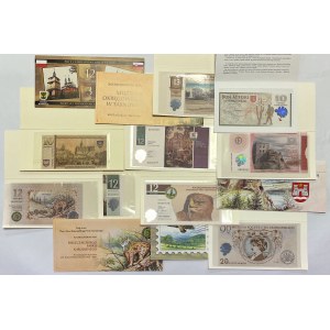 Zestaw banknotów fantazyjnych + broszury (9szt)