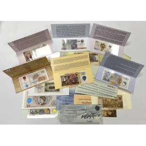 Zestaw banknotów fantazyjnych + broszury (22szt)