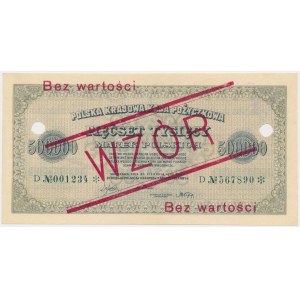 500.000 mkp 1923 - 6 Ziffern - D - MODELL - Zähnung