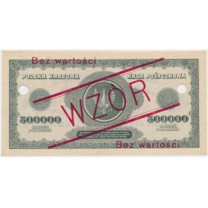 500.000 mkp 1923 - 6 cyfr - D - WZÓR - perforacja