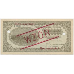 1 mln mkp 1923 - 7 cyfr - C - WZÓR - perforacja