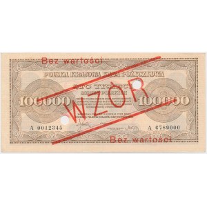 100.000 mkp 1923 - WZÓR - perforacja