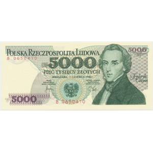5,000 zloty 1982 - B
