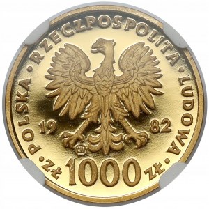 1.000 złotych 1982 Jan Paweł II - stempel lustrzany