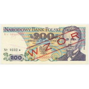 200 zloty 1982 - MODEL - BU 0000000 - No.0332