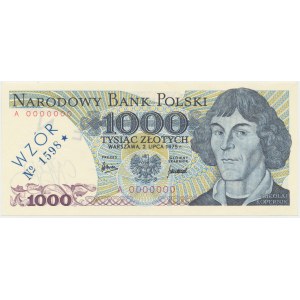 1.000 zł 1975 - WZÓR - A 0000000 - No.1598