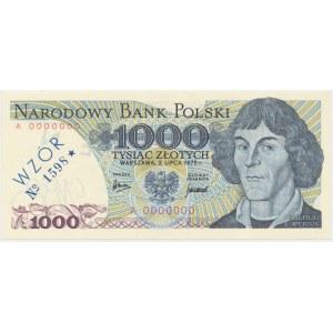 1,000 zl 1975 - MODEL - A 0000000 - No.1598