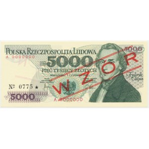 5.000 zł 1982 - WZÓR - A 0000000 - No.0775